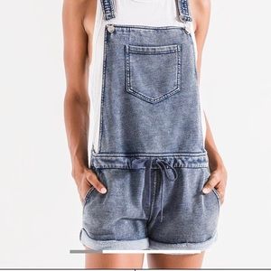 Z Supply Knit Denim Shortalls